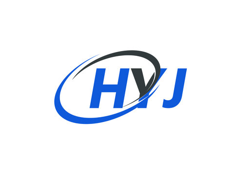 HYJ letter creative modern elegant swoosh logo design