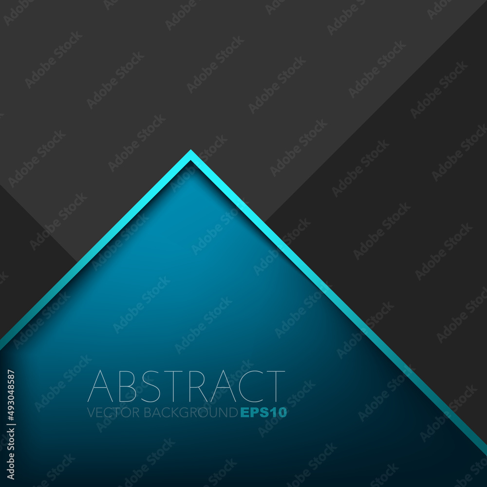 Poster graphic geometric triangle overlap vector layer background for text and message design