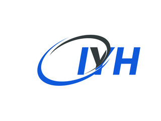 IYH letter creative modern elegant swoosh logo design