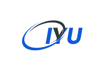 IYU letter creative modern elegant swoosh logo design