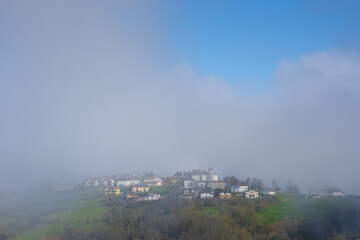 Orendain in the clouds and fog, Euskadi