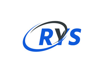 RYS letter creative modern elegant swoosh logo design
