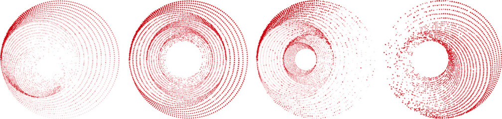 Halftone dots in circle form. round logo . vector dotted frame . design element