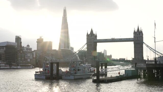 Tower Bridge and Shard in London