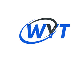 WYT letter creative modern elegant swoosh logo design