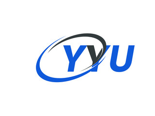 YYU letter creative modern elegant swoosh logo design