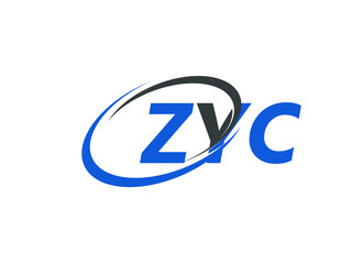 ZYC letter creative modern elegant swoosh logo design