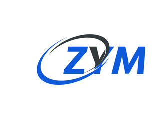 ZYM letter creative modern elegant swoosh logo design