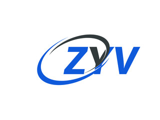 ZYV letter creative modern elegant swoosh logo design