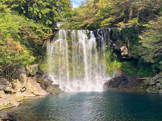 waterfall on nature