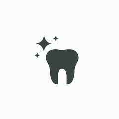 tooth, dental, mouth, hygiene, health, dentistry, dentist, medical icon vector isolated