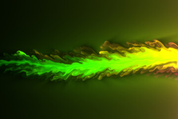 green caterpillar on black