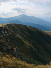 mountain landscape with clouds
