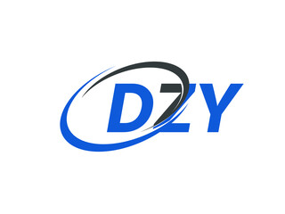 DZY letter creative modern elegant swoosh logo design