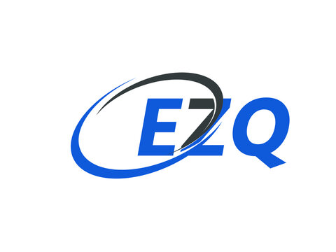EZQ letter creative modern elegant swoosh logo design