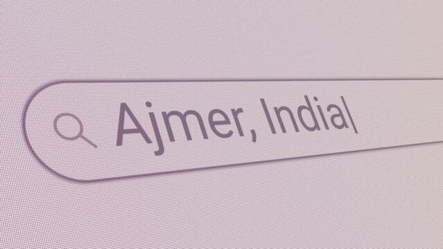 Search Bar Ajmer India 
Close Up Single Line Typing Text Box Layout Web Database Browser Engine Concept