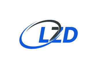 LZD letter creative modern elegant swoosh logo design