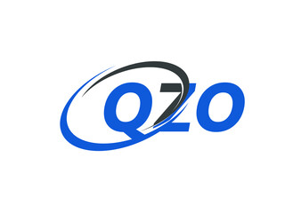QZO letter creative modern elegant swoosh logo design