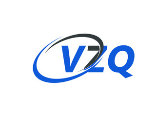 VZQ letter creative modern elegant swoosh logo design