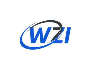 WZI letter creative modern elegant swoosh logo design - obrazy, fototapety, plakaty