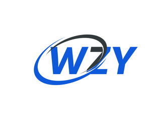 WZY letter creative modern elegant swoosh logo design