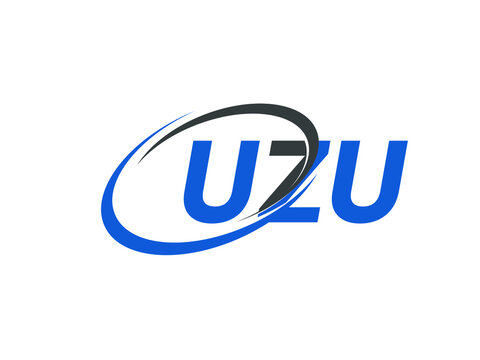 UZU letter creative modern elegant swoosh logo design