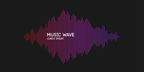 Vector illustration of music wave in the form of the equalizer