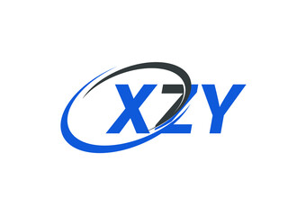 XZY letter creative modern elegant swoosh logo design
