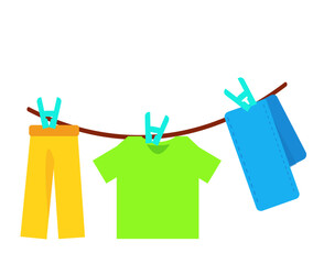 洗濯竿 洗濯物を干す Tシャツやタオル 衣類