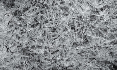 Texture of melted ice crystals.