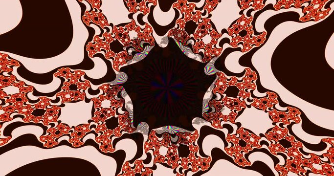 Flashing, morphing, spinning fractal patterns of various colors