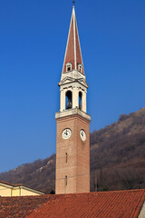 Fototapeta premium Bell tower of the parish church 
