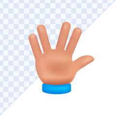 3d hand gesture vector illustration