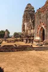 ruined buddhist temple (Wat Phra Si Rattana Mahathat) in lopburi (thailand)