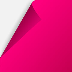 Pink paper sheet mockup. Square message template