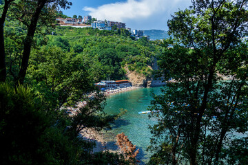 Fototapeta na wymiar Beautiful sea landscapes in Montenegro