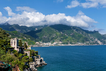 Naklejka premium City of Maiori. Architecture and beaches of the city of Maiori