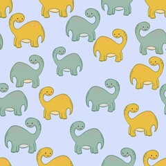 seamless pattern with animals, pattern with dinosaur, pattern with cute dragon