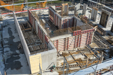 Baustelle in Luzern, Schweiz