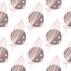Creative leaves seamless pattern. Contemporary floral leaf wallpaper.