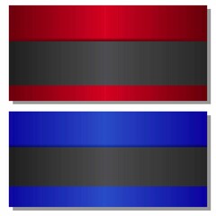 Red Black and Blue Black Gradient Vector Banner, Simple Design and Elegant