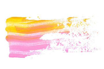 abstract acrylic watercolor paint brush stroke texture isolated on white background for logo and...