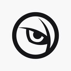 Tiger eye logo design vector. Colorful art with soft background