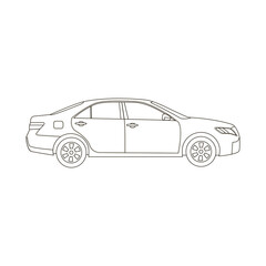 Fototapeta premium Car Outline Illustration