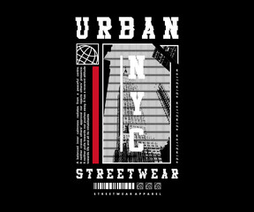 New York City Retro Poster Graphic Design for T shirt Street Wear and Urban Style