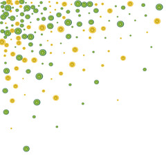 Yellow Lemon Background White Vector. Fruit Flying Set. Bright Wallpaper Lime. Green Decor Decoration.