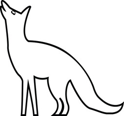  Fox outline design in illustrator