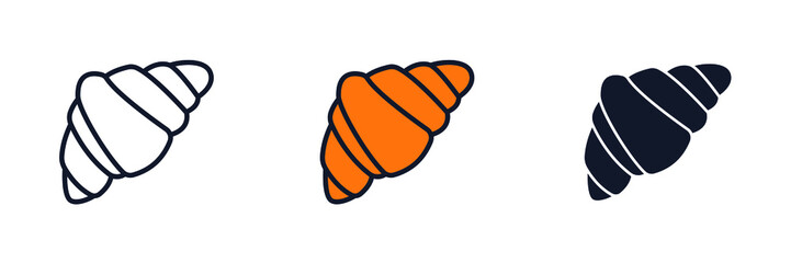 croissant icon symbol template for graphic and web design collection logo vector illustration