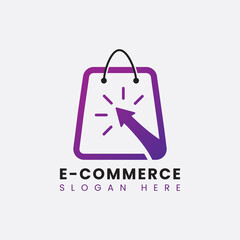 Creative eCommerce logo design, colorful gradient online shopping logo design, abstract eCommerce logo design, modern eCommerce logo design