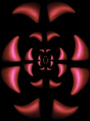 Naklejka premium background of tea rose color devil horns for halloween. 3d halloween pattern